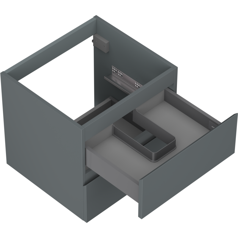 Mexen Orio koupelnová skříňka pod umyvadlo 50 cm, 2 zásuvky, grafit mat - 91A10-05047-2-BFF66