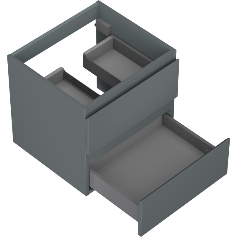 Mexen Orio koupelnová skříňka pod umyvadlo 50 cm, 2 zásuvky, grafit mat - 91A10-05047-2-BFF66