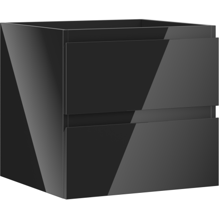 Mexen Orio koupelnová skříňka pod umyvadlo 50 cm, 2 zásuvky, černý lesk - 91A10-05047-2-BFF70