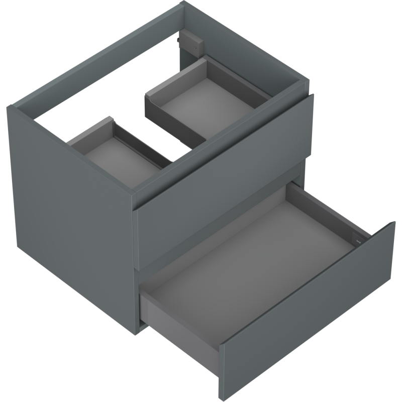 Mexen Orio koupelnová skříňka pod umyvadlo 60 cm, 2 šuplíky, grafit mat - 91A10-06047-2-BFF66