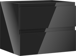 Mexen Orio koupelnová skříňka pod umyvadlo 60 cm, 2 zásuvky, černý lesk - 91A10-06047-2-BFF70