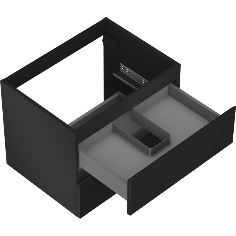 Mexen Orio koupelnová skříňka pod umyvadlo 60 cm, 2 zásuvky, černá mat - 91A10-06047-2-BFF71