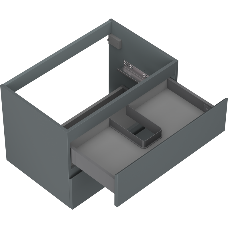 Mexen Orio koupelnová skříňka pod umyvadlo 70 cm, 2 zásuvky, matná grafitová - 91A10-07047-2-BFF66