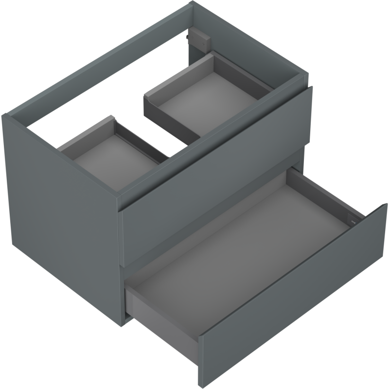 Mexen Orio koupelnová skříňka pod umyvadlo 70 cm, 2 zásuvky, matná grafitová - 91A10-07047-2-BFF66