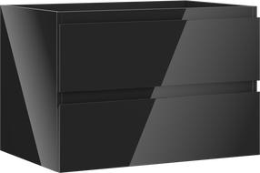Mexen Orio koupelnová skříňka pod umyvadlo 70 cm, 2 zásuvky, černý lesk - 91A10-07047-2-BFF70