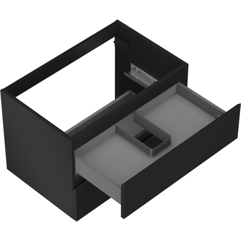 Mexen Orio koupelnová skříňka pod umyvadlo 70 cm, 2 zásuvky, černá mat - 91A10-07047-2-BFF71