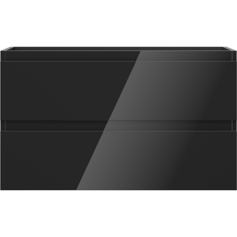 Mexen Orio koupelnová skříňka pod umyvadlo 80 cm, 2 zásuvky, černý lesk - 91A10-08047-2-BFF70