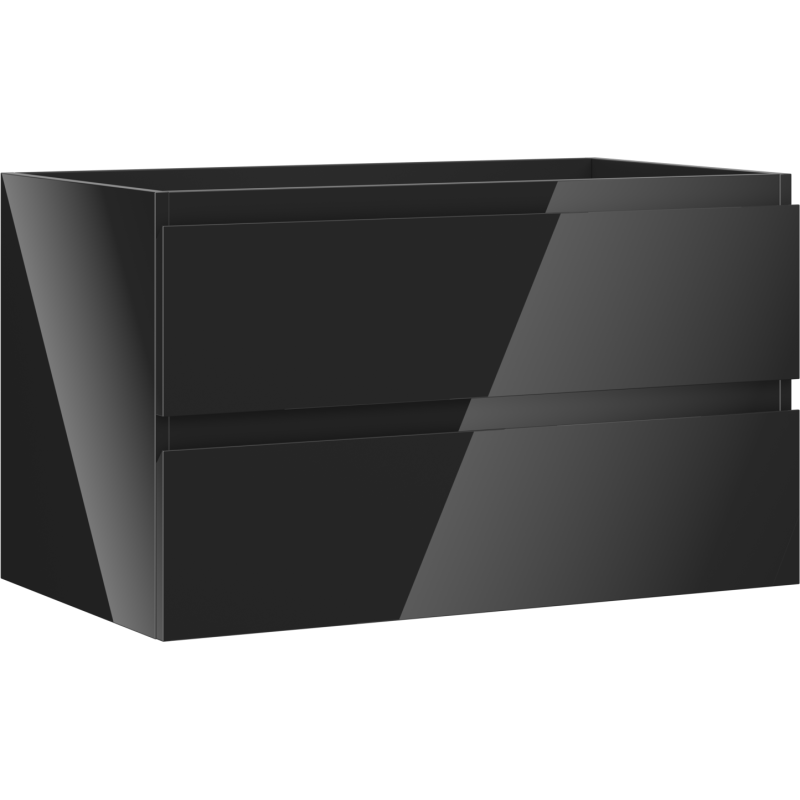 Mexen Orio koupelnová skříňka pod umyvadlo 80 cm, 2 zásuvky, černý lesk - 91A10-08047-2-BFF70