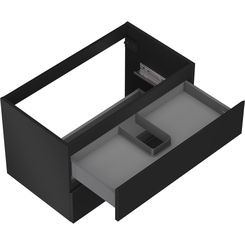 Mexen Orio koupelnová skříňka pod umyvadlo 80 cm, 2 zásuvky, černý mat - 91A10-08047-2-BFF71