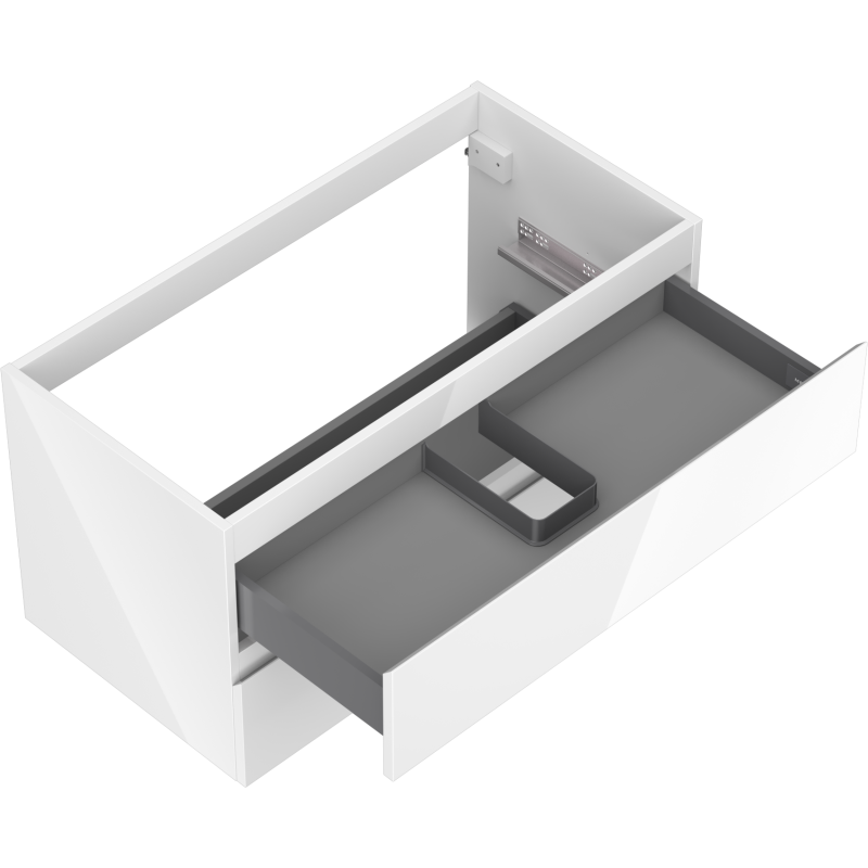 Mexen Orio koupelnová skříňka pod umyvadlo 90 cm, 2 zásuvky, bílý lesk - 91A10-09047-2-BFF00