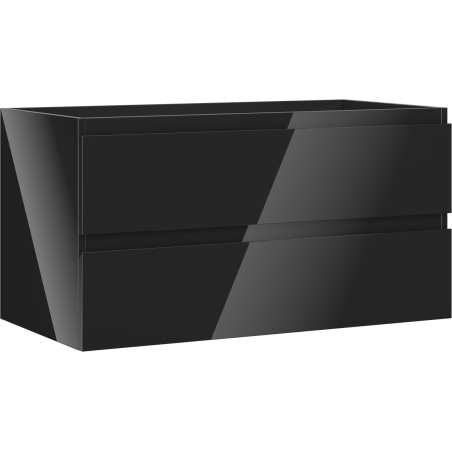 Mexen Orio koupelnová skříňka pod umyvadlo 90 cm, 2 zásuvky, černý lesk - 91A10-09047-2-BFF70