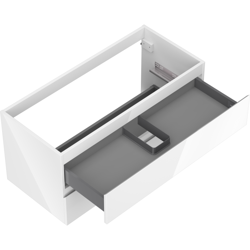 Mexen Orio koupelnová skříňka pod umyvadlo 100 cm, 2 zásuvky, bílý lesk - 91A10-10047-2-BFF00