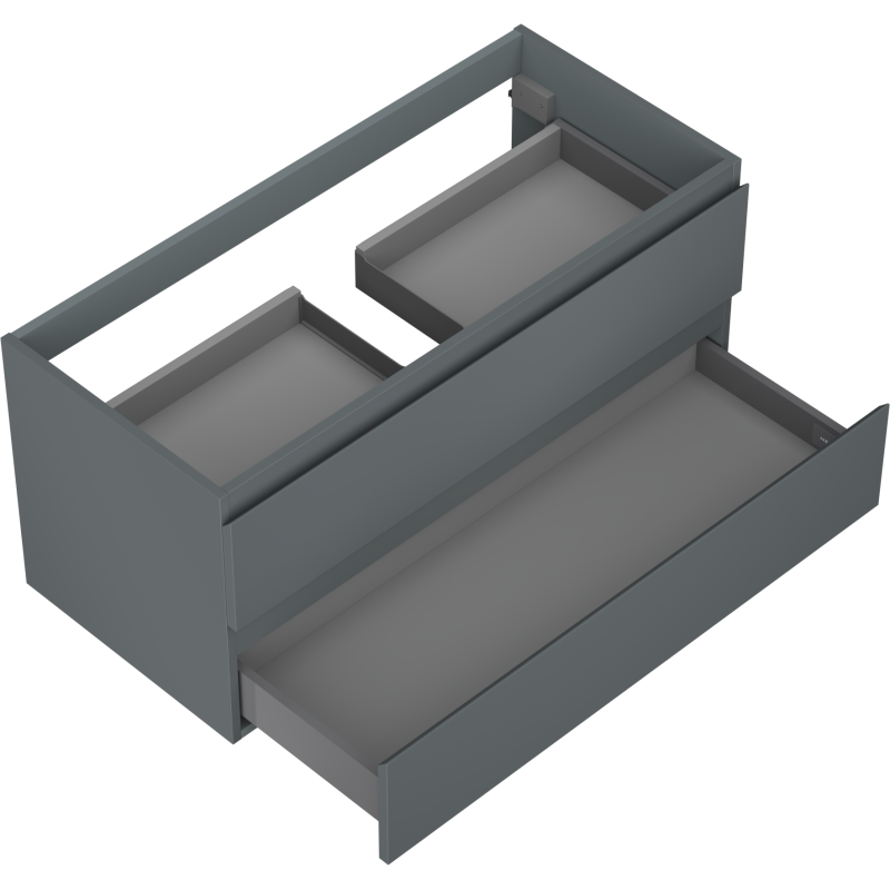 Mexen Orio koupelnová skříňka pod umyvadlo 100 cm, 2 zásuvky, grafit mat - 91A10-10047-2-BFF66