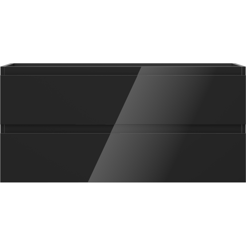 Mexen Orio koupelnová skříňka pod umyvadlo 100 cm, 2 zásuvky, černý lesk - 91A10-10047-2-BFF70