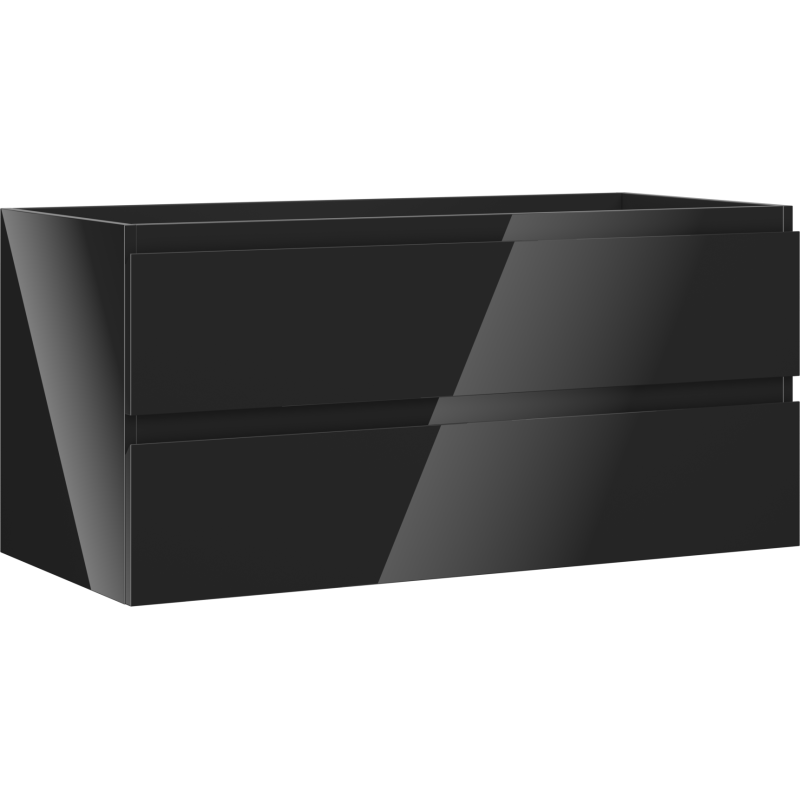 Mexen Orio koupelnová skříňka pod umyvadlo 100 cm, 2 zásuvky, černý lesk - 91A10-10047-2-BFF70
