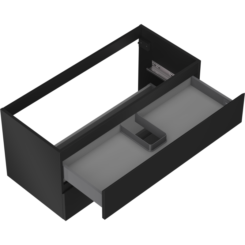 Mexen Orio koupelnová skříňka pod umyvadlo 100 cm, 2 zásuvky, černá mat - 91A10-10047-2-BFF71