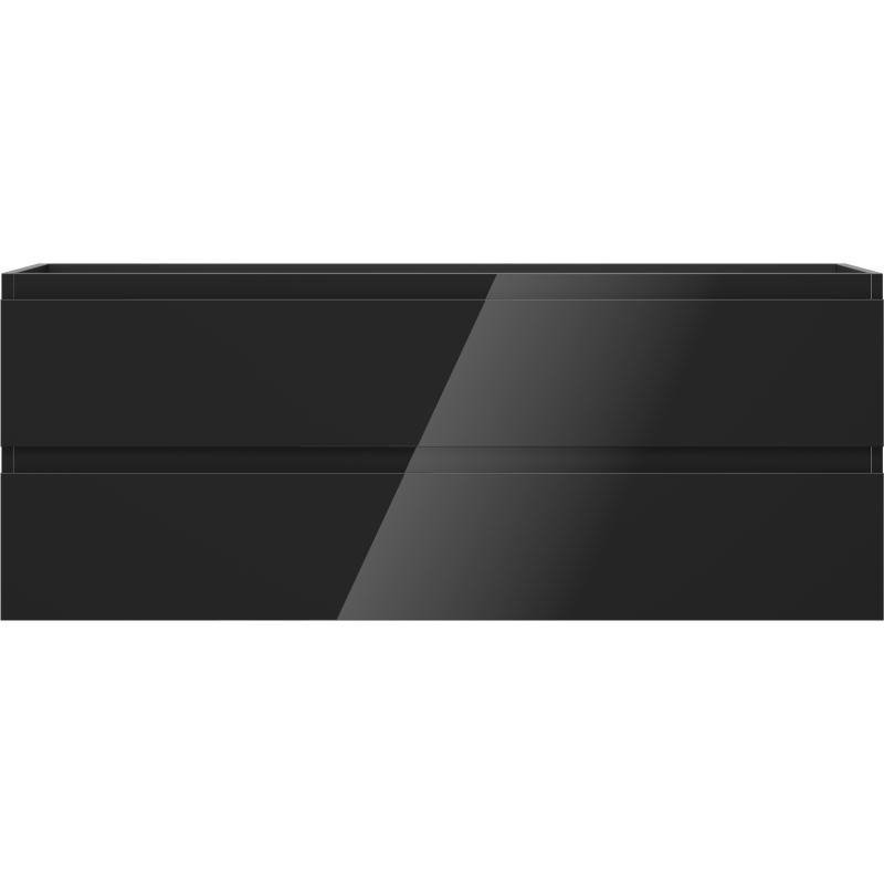 Mexen Orio koupelnová skříňka pod umyvadlo 120 cm, 2 zásuvky, černý lesk - 91A10-12047-2-BFF70