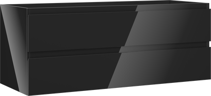 Mexen Orio koupelnová skříňka pod umyvadlo 120 cm, 2 zásuvky, černý lesk - 91A10-12047-2-BFF70