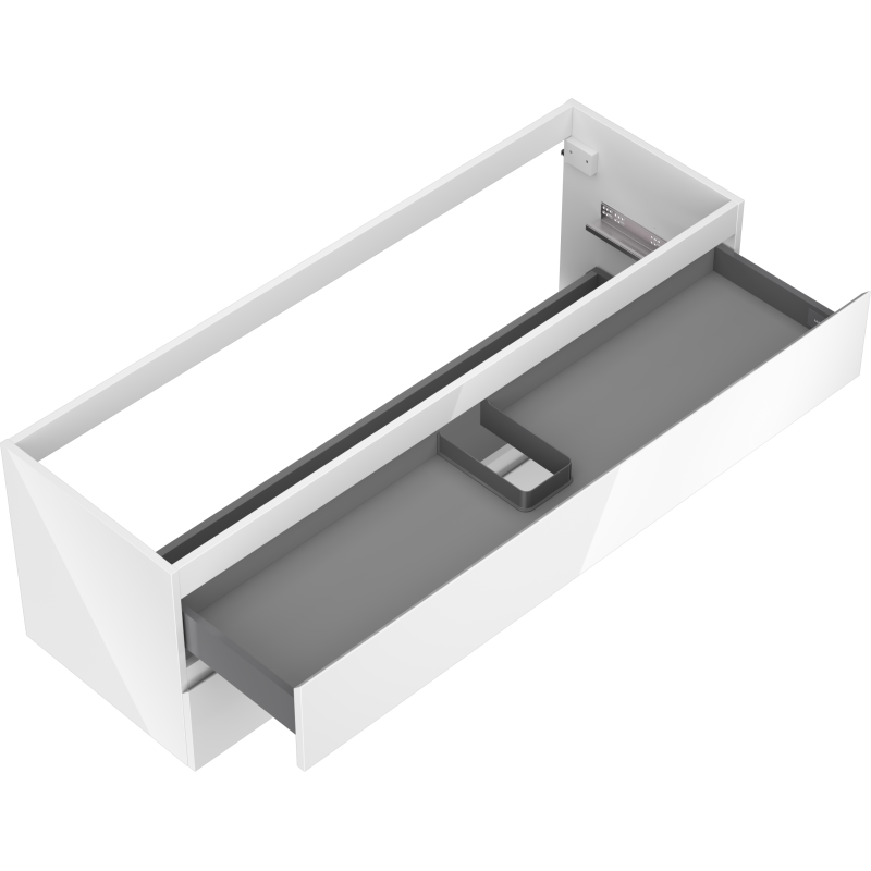 Mexen Orio koupelnová skříňka pod umyvadlo 140 cm, 2 zásuvky, bílý lesk - 91A10-14047-2-BFF00