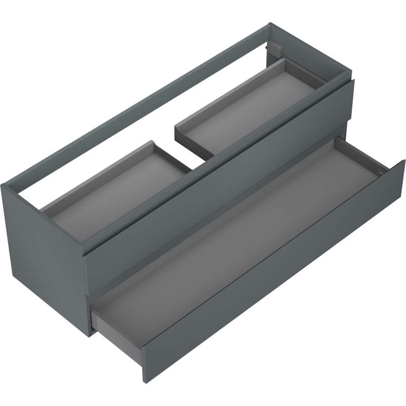 Mexen Orio koupelnová skříňka pod umyvadlo 140 cm, 2 zásuvky, grafit mat - 91A10-14047-2-BFF66