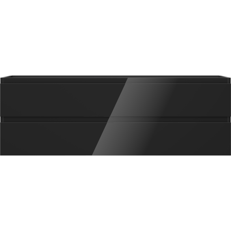 Mexen Orio koupelnová skříňka pod umyvadlo 140 cm, 2 zásuvky, černý lesk - 91A10-14047-2-BFF70