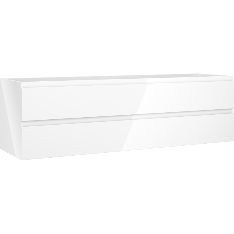 Mexen Orio koupelnová skříňka pod umyvadlo 160 cm, 2 zásuvky, bílý lesk - 91A10-16047-2-BFF00