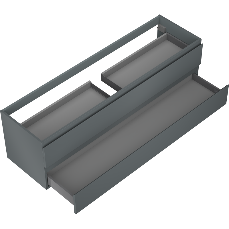 Mexen Orio koupelnová skříňka pod umyvadlo 160 cm, 2 zásuvky, grafit mat - 91A10-16047-2-BFF66