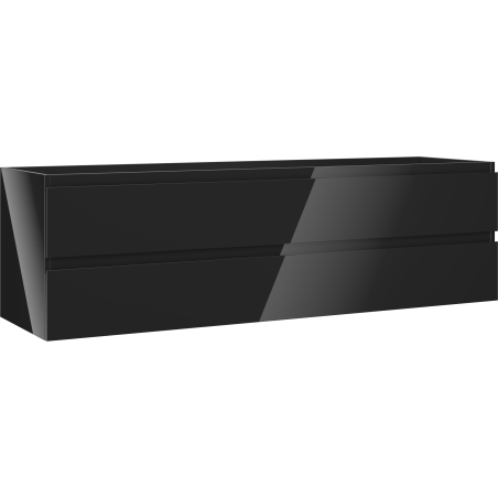 Mexen Orio koupelnová skříňka pod umyvadlo 160 cm, 2 zásuvky, černý lesk - 91A10-16047-2-BFF70