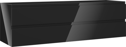 Mexen Orio koupelnová skříňka pod umyvadlo 160 cm, 2 zásuvky, černý lesk - 91A10-16047-2-BFF70
