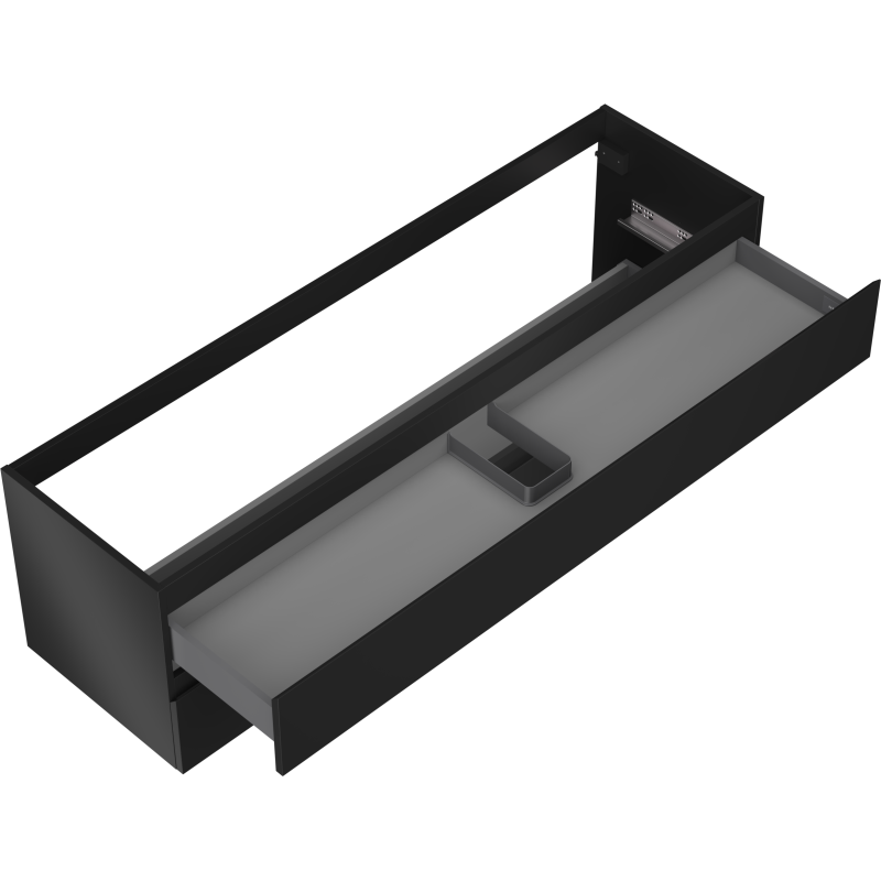 Mexen Orio koupelnová skříňka pod umyvadlo 160 cm, 2 zásuvky, černá matná - 91A10-16047-2-BFF71