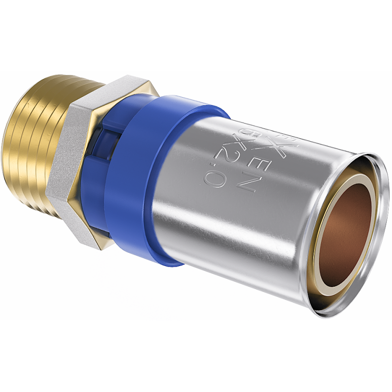 Mexen PEX-P lisovací spojka, lisovaná PEX redukce 20 x 1/2 GZ - W97123-2012M-00