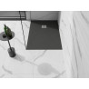 Mexen Stone+ kompozitová obdélníková sprchová vanička 140 x 70 cm, antracit - 44717014