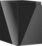 Mexen Orio koupelnová skříňka pod umyvadlo 30 cm, 1 dvířka, černý lesk - 91A11-03047-1-BF70