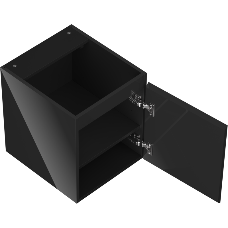 Mexen Orio koupelnová skříňka pod umyvadlo 40 cm, 1 dveře, černý lesk - 91A11-04047-1-BF70