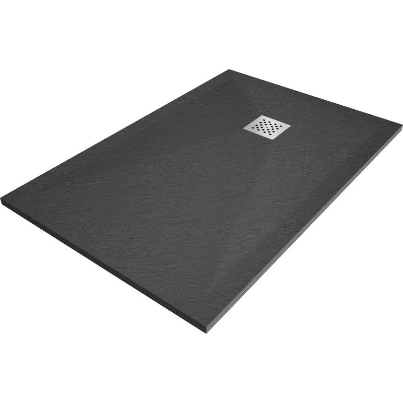Mexen Stone+ kompozitní sprchová vanička obdélníková 90 x 80 cm, antracit - 44718090