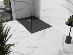 Mexen Stone+ obdélníkový kompozitní sprchový kout 100 x 80 cm, antracit - 44718010