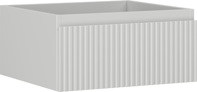 Mexen Rivel koupelnová skříňka pod umyvadlo 50 cm, 1 zásuvka, drážkovaná, šedá matná - 91A20-05023-1-BF62