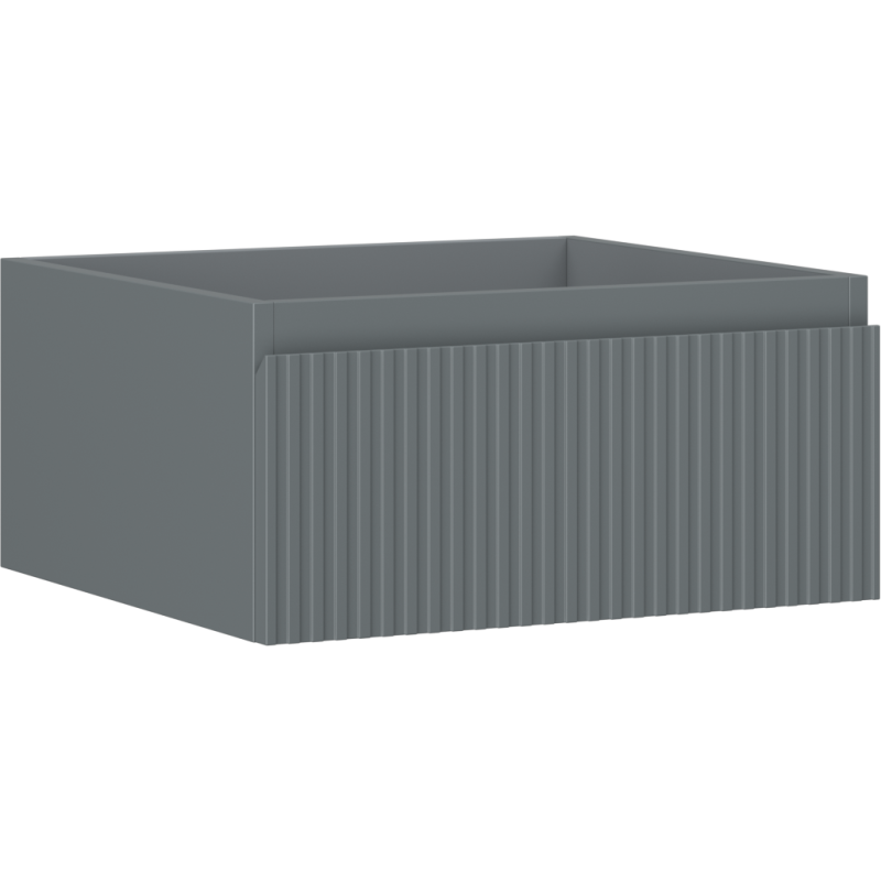 Mexen Rivel koupelnová skříňka pod umyvadlo 50 cm, 1 zásuvka, drážkovaná, grafit mat - 91A20-05023-1-BF66