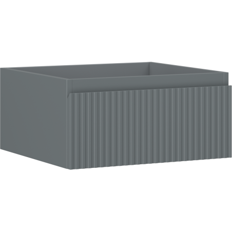 Mexen Rivel koupelnová skříňka pod umyvadlo 50 cm, 1 zásuvka, drážkovaná, grafit mat - 91A20-05023-1-BF66