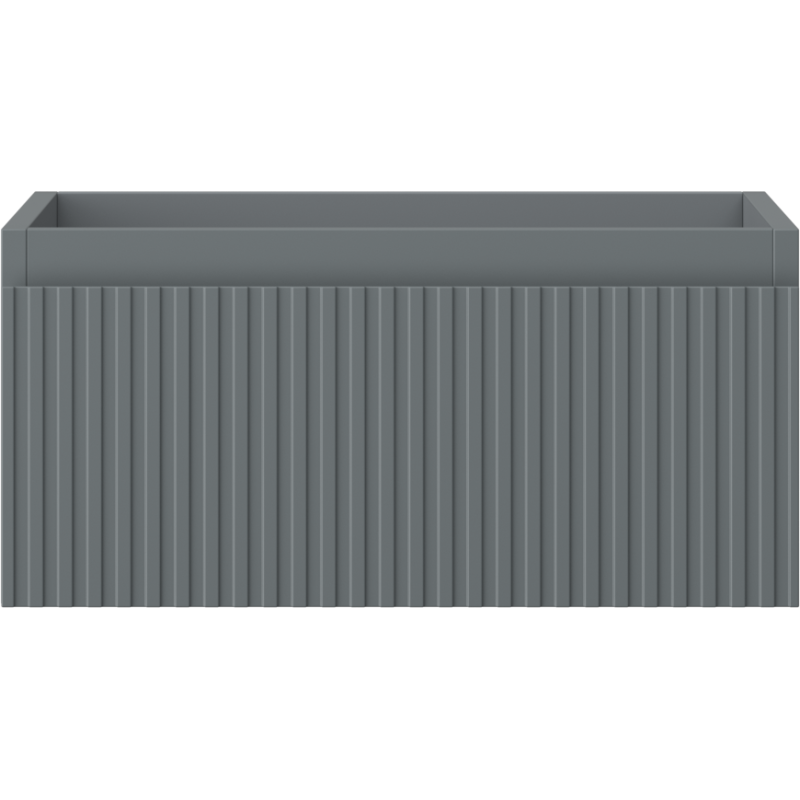 Mexen Rivel koupelnová skříňka pod umyvadlo 50 cm, 1 zásuvka, drážkovaná, grafit mat - 91A20-05023-1-BF66