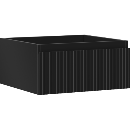 Mexen Rivel koupelnová skříňka pod umyvadlo 50 cm, 1 zásuvka, drážkovaná, černá mat - 91A20-05023-1-BF71