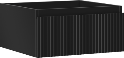 Mexen Rivel koupelnová skříňka pod umyvadlo 50 cm, 1 zásuvka, drážkovaná, černá mat - 91A20-05023-1-BF71