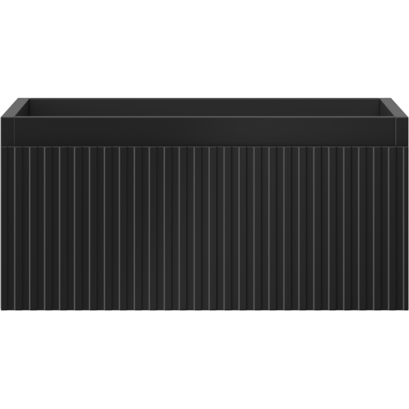 Mexen Rivel koupelnová skříňka pod umyvadlo 50 cm, 1 zásuvka, drážkovaná, černá mat - 91A20-05023-1-BF71