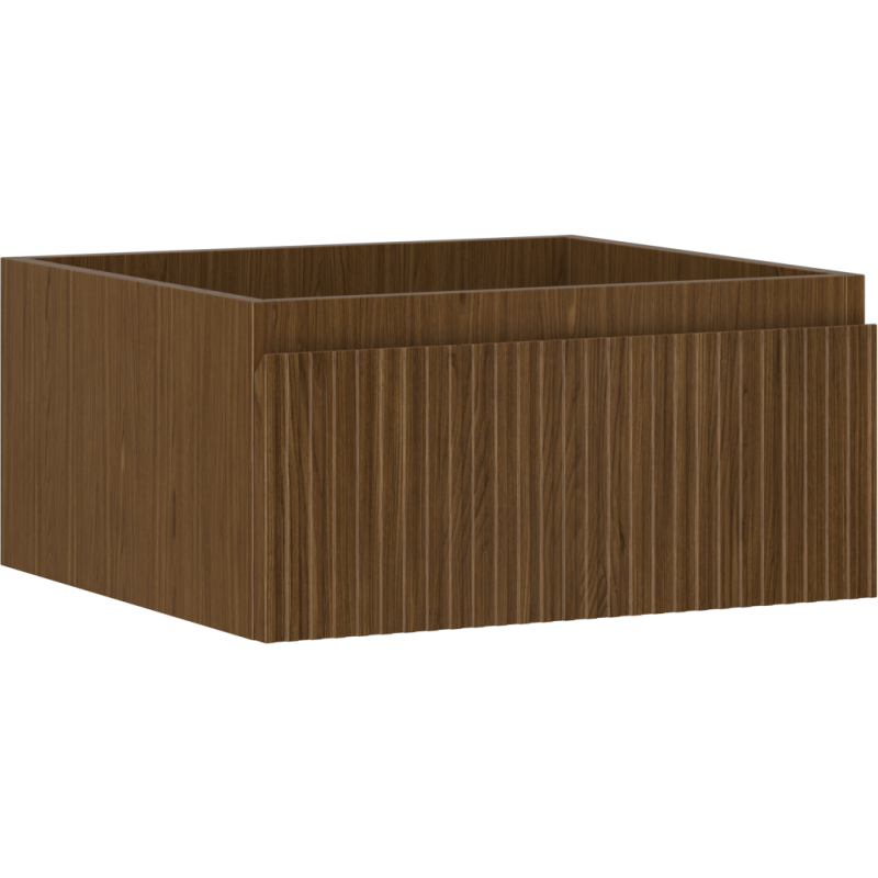 Mexen Rivel koupelnová skříňka pod umyvadlo 50 cm, 1 zásuvka, drážkovaná, ořech - 91A20-05023-1-BF86