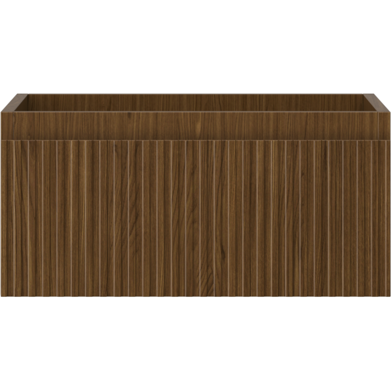Mexen Rivel koupelnová skříňka pod umyvadlo 50 cm, 1 zásuvka, drážkovaná, ořech - 91A20-05023-1-BF86