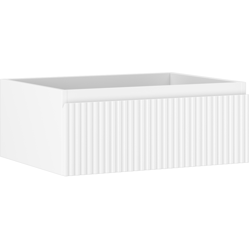 Mexen Rivel koupelnová skříňka pod umyvadlo 60 cm, 1 zásuvka, drážkovaná, bílá mat - 91A20-06023-1-BF01