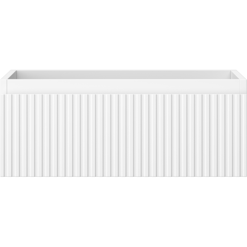 Mexen Rivel koupelnová skříňka pod umyvadlo 60 cm, 1 zásuvka, drážkovaná, bílá mat - 91A20-06023-1-BF01