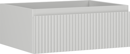 Mexen Rivel koupelnová skříňka pod umyvadlo 60 cm, 1 zásuvka, drážkovaná, šedá mat - 91A20-06023-1-BF62