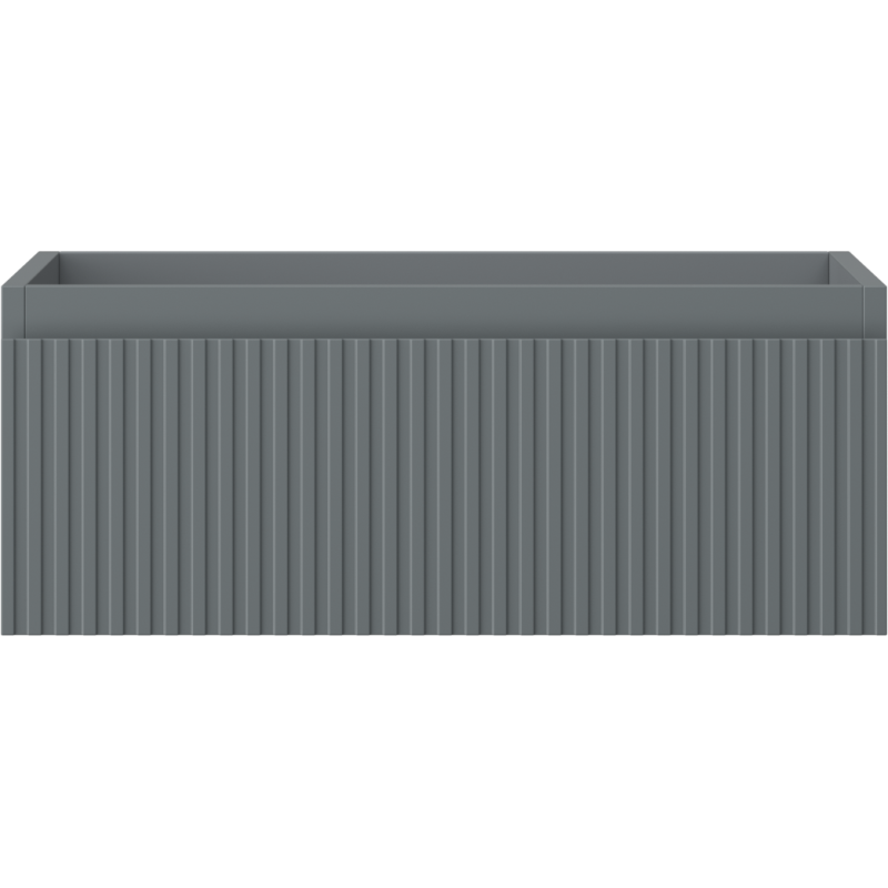 Mexen Rivel koupelnová skříňka pod umyvadlo 60 cm, 1 zásuvka, drážkovaná, grafit mat - 91A20-06023-1-BF66