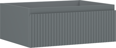 Mexen Rivel koupelnová skříňka pod umyvadlo 60 cm, 1 zásuvka, drážkovaná, grafit mat - 91A20-06023-1-BF66